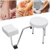 Titunjian Modern Pedicure Chair, Adjustable Height & Length Iron & PVC, for Home Spa Beauty Salon (White) view 3