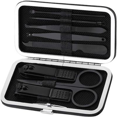 Nail clippers manicure set,Travel Mini Nail Set 8pcs Stainless Steel Kit Pedicure Manicure Set Nail Clippers Scissors Endoscope Pick Electric Manicure Needle Traveling Grooming Kit Portable Travel Bea