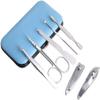SKUZA Nail Clippers Manicure Set,7pcs Manicure Set Nail Care Clippers Scissors Travel Grooming Kits Case Trimmer Nail Cutter Nail Art Tools view 1
