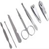 SKUZA Nail Clippers Manicure Set,7pcs Manicure Set Nail Care Clippers Scissors Travel Grooming Kits Case Trimmer Nail Cutter Nail Art Tools view 4