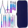 Nail Clippers Manicure Set,12pcs Manicure Cutters Nail Clipper Set Household Stainless Steel Clippers Pedicure Scissors Tool (Color : As Shown Size : One Size) view 2