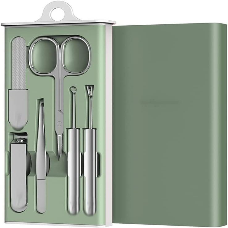 Nail Clippers Manicure Set,6Pcs Manicure Set Professional Nail Cutter Stainless Steel Pedicure Sets Eyebrow Clipper File Beauty Tools (Color : A Size : 157cm) (B 15 * 7cm)