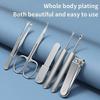 Nail Clippers Manicure Set,6Pcs Manicure Set Professional Nail Cutter Stainless Steel Pedicure Sets Eyebrow Clipper File Beauty Tools (Color : A Size : 157cm) (B 15 * 7cm) view 4
