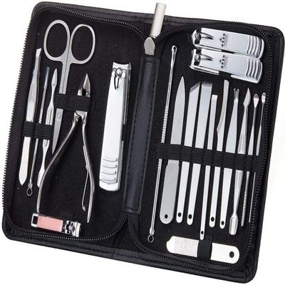 Nail clippers manicure set,Travel Mini Nail Set 20 Pcs Professional Manicure Set Stainless Steel Nail Clipper Kit Pedicure Scissor Tweezer Nail Care Tool Sets Portable Travel Beauty kit (Color : 14pcs
