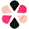 Triangle Powder Puff for Face, 6 Pieces Cotton Body Sponge Wedge Shape with Strap for Loose Powder, Soft, Reusable and Washable, Powder Puff for Under Eyes and Corners Used for Both Dry and Wet Makeup view 1