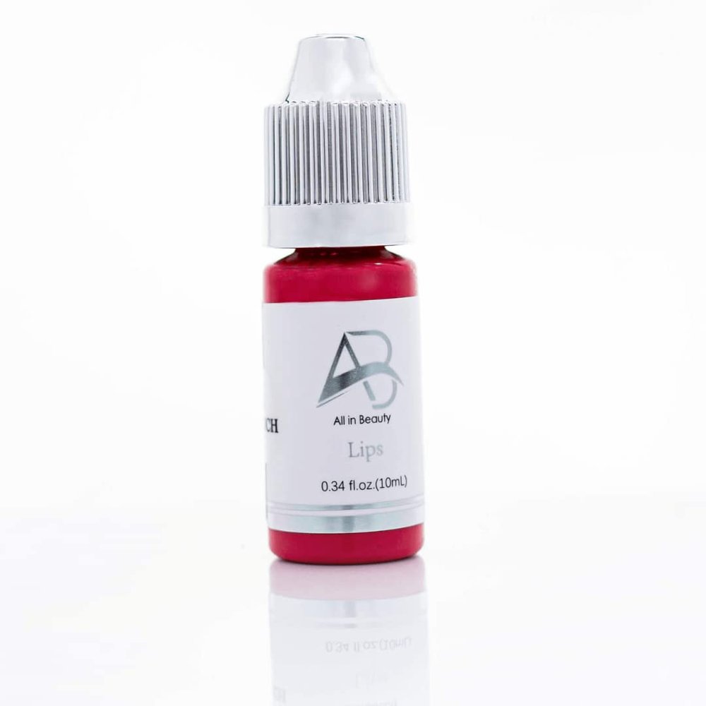 All in Beauty Red Rose Lip Pigment for Permanent Make-Up, Professional Lip Tattoo & Lip Blushing Pigments for Permanent Lip Color, Vegan Pigment to Enhance Lips Color (10ml)