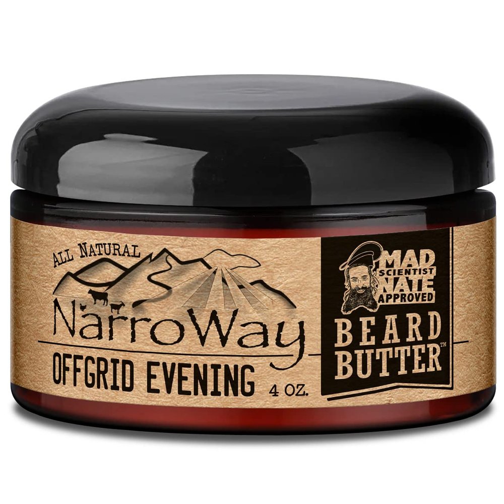 Narroway All Natural Beard Butter 4 oz Jar (Off Grid Evening)
