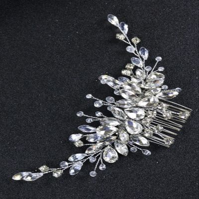 Brihasory Silver Bridal Wedding Hair Comb Handmade Rhinestone and Crystal Wedding Hair Accessories for Brides Elegant Party Prom Tiaras for Girls and Women Anniversary Valentine's Day Bridesmaid Gifts
