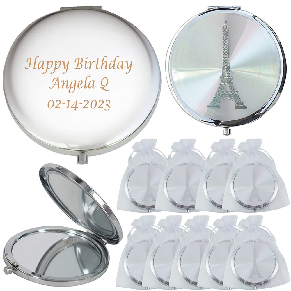 12 PCS Personalized Quinceaera Favors Mis XV Anos Sweet 16 Paris Eiffel Tower Themed Bridal Shower 18 Birthday
