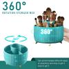 Diesisa 360 Rotating Makeup Brush Organizer With 5 Sections, Spining Countertop Swivel Makeup Brush Holder for Cosmetics, Nail Polish, Art Supply, Bathroom Vanity Desktop Organizer - Blue view 2