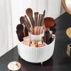 Diesisa Makeup Brush Holder Organizer,360 Rotating Makeup Brush Organizer,5 Slot Make up Brushes Cup for Cosmetics, Nail Polish, Art Supply, Bathroom Vanity Desktop Organizer - White view 1