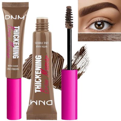 BINGBRUSH Tinted Thickening Brow Gel Brown Mascara,Brow Fast Sculpt,Waterproof, Transfer-proof, Brush to Fill in Eyebrows and Cover Gray Hairs - Cruelty Free - Light Medium Brown (2pcs 06 Brunette)