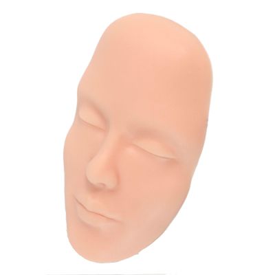3d Practice Face Hyper Realistic Premium Silicone Skin Tattoo Permanent Makeup Practice Skin Full Face Silicone Practice Skin Mannequin (Light Tone)