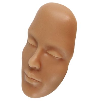 3D Realistic Silicone Tattoo Permanent Makeup Practice Skin Full Face Silicone Practice Skin Mannequin (Medium Tone)