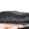 Hair Wonders Mens Hair Systems Full French Lace Toupee for Men European Virgin Human Hair Replacement System Breathable Mens Toupee Hair Piece 8X10 1# Jet BLACK-100% Density view 3