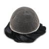 Hair Wonders Mens Hair Systems Full French Lace Toupee for Men European Virgin Human Hair Replacement System Breathable Mens Toupee Hair Piece 8X10 1# Jet BLACK-100% Density view 4