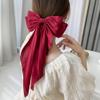 Beaupretty 2pcs Large Satin Bow Hair Clips for Women Spring Hair Barrettes Elegant Accessories for School and Events Lightweight and Stylish Design view 2