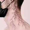 2 Sheets Dark Cracks Temporary Tattoo Strips Arm Neck Tattoo Stickers Punk Weird Fake Tattoos view 2