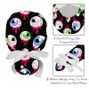 LORVIES Medical Caps for Women with Buttons Long Hair, 2 Piece Adjustable Working Cap, Halloween Eyeball Scary view 4
