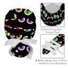 2 Pcs Nurse Scrub Caps Women Long Hair, Scary Colorful Eyes Adjustable Working Cap with Button and Sweatband view 4