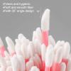 300 PCS Eyelash Extension Supplies Kit, disposable micro cotton swabs eyelash brush Lip brush Mascara Wand Applicator Makeup Brush (pink) view 2