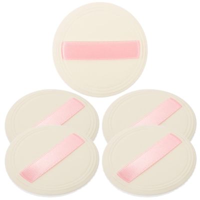 FOMIYES 5pcs Comfortable Powder Puff Skin-friendly Velour Makeup Applicators for Loose Face Powder for Makeup Application and Everyday Use