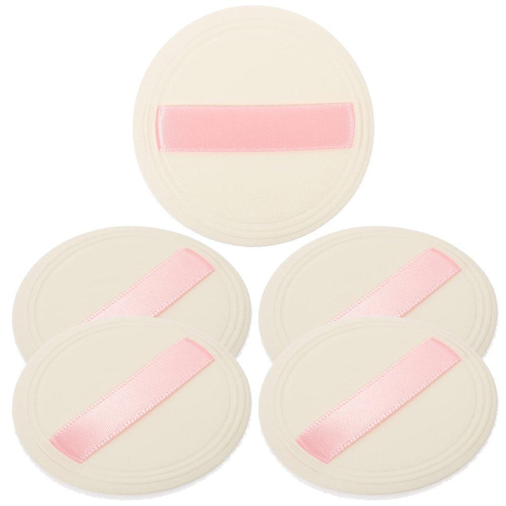FOMIYES 5pcs Comfortable Powder Puff Skin-friendly Velour Makeup Applicators for Loose Face Powder for Makeup Application and Everyday Use