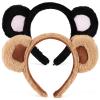 2 Pack Brown Bear Ears,Bear Ears Headband Cute Headband Cartoon Animal Cosplay Dress up for Halloween Christmas Cosplay(Brown,Black) view 1