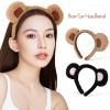 2 Pack Brown Bear Ears,Bear Ears Headband Cute Headband Cartoon Animal Cosplay Dress up for Halloween Christmas Cosplay(Brown,Black) view 2