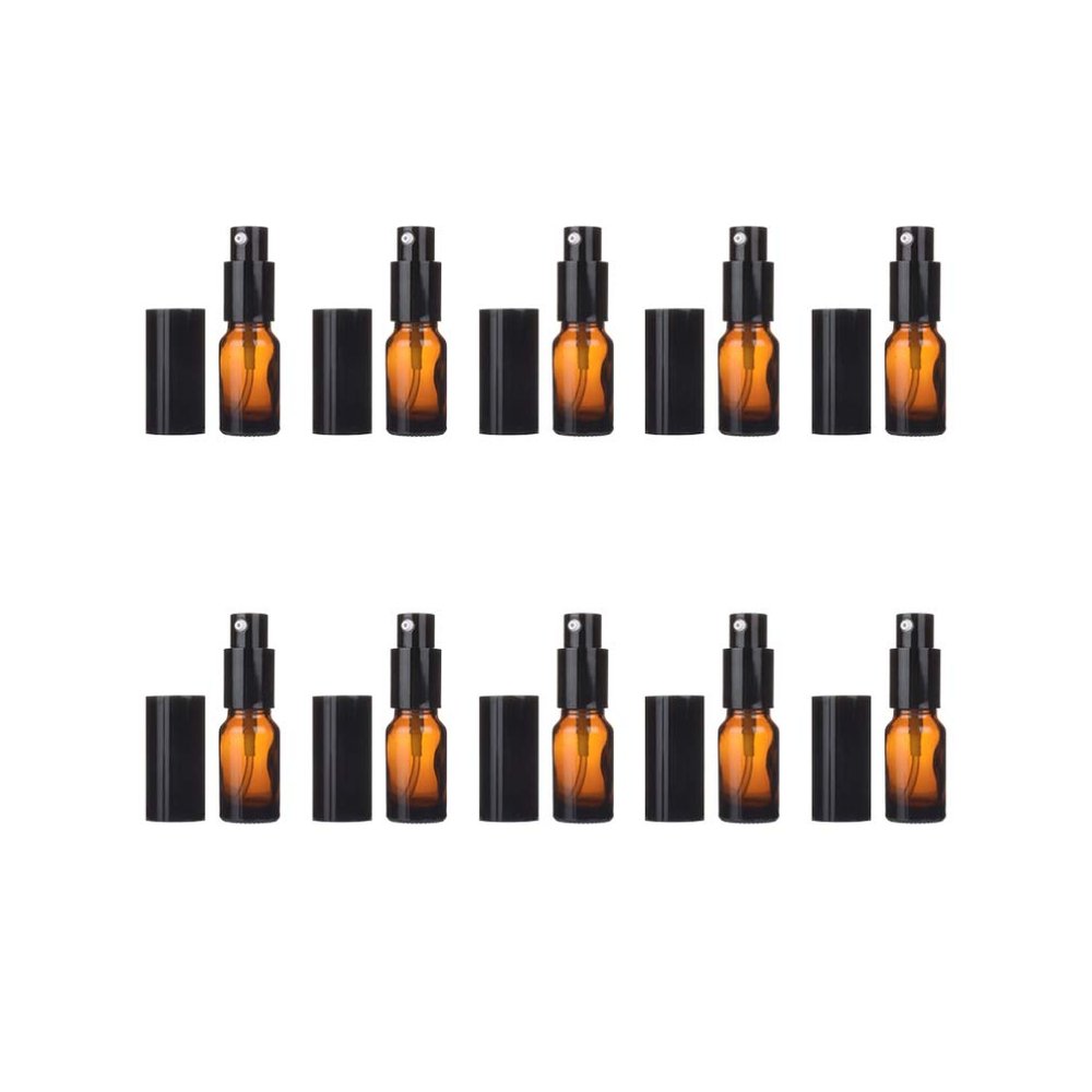 Beavorty 10 Pack Perfume Subpackaging Bottles 50ml Glass Cosmetics Containers Refillable Travel Bottles Odorless