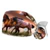 2 Pcs Nurse Scrub Caps Women Long Hair, Horses Fauna Sea Galopping Adjustable Working Cap with Button and Sweatband view 1