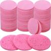 300 Count Compressed Facial Sponges Natural Face Sponges for Cleansing Disposable Facial Exfoliating Pads for Estheticians(Pink) view 1