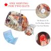 2 Pcs Nurse Scrub Caps Women Long Hair, Pentium Horse Adjustable Working Cap with Button and Sweatband view 3