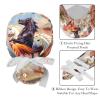 2 Pcs Nurse Scrub Caps Women Long Hair, Pentium Horse Adjustable Working Cap with Button and Sweatband view 4