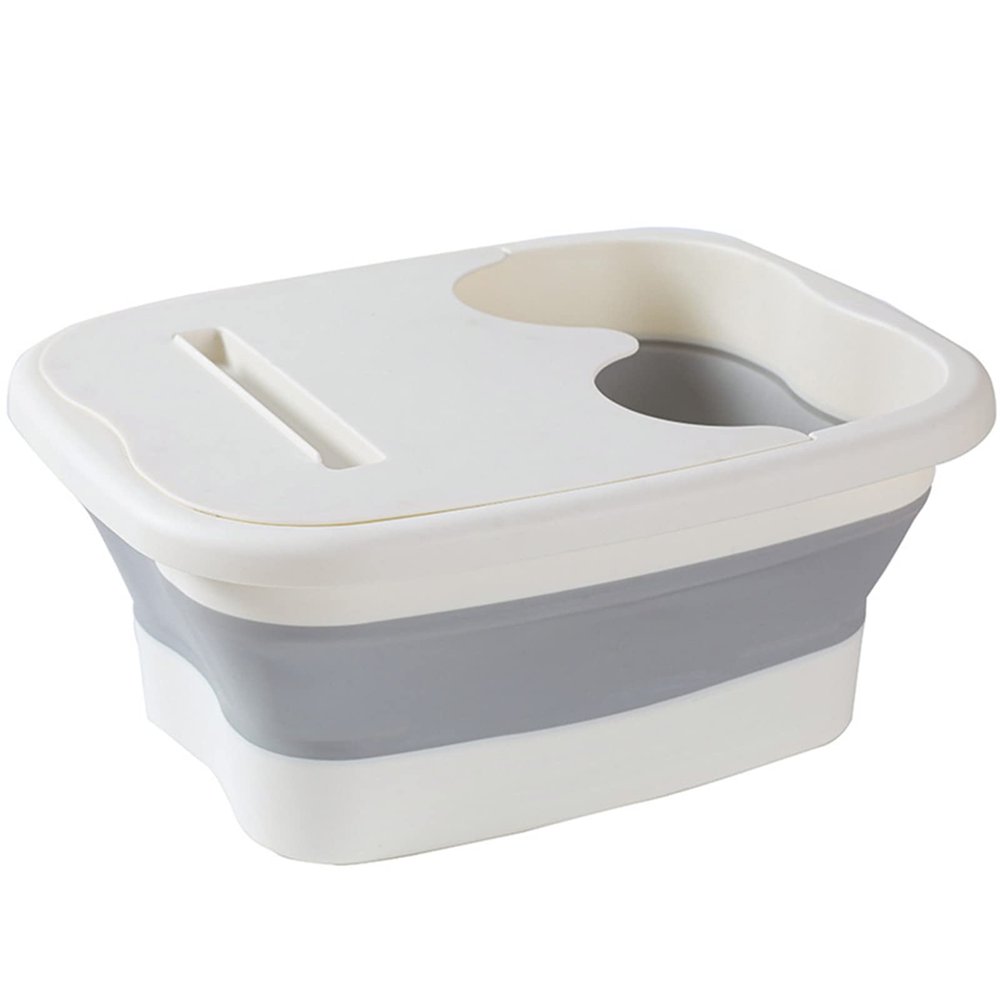 VALINK Foldable Foot Bath Foot Bath Tool,Foot Bath Massager,Foot Soaking Bath Basin Large Size for Soaking Feet Gray