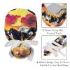 2 Pcs Nurse Scrub Caps Women Long Hair, Free Horse Runs Through The Splashes of Water Adjustable Working Cap with Button and Sweatband view 4