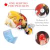 2 Pcs Nurse Scrub Caps Women Long Hair, Horses Painting Adjustable Working Cap with Button and Sweatband view 3