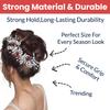 TEMPERIA Hair Accessories For Women & Girls Stylish for Wedding - Artificial Flowers & Pearl Style Juda Bun Accessories - Floral Bridal Brooch & Hair Pins - Hairstyle Decoration Bride Clips (MN103) view 3