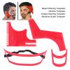 Deosdum 4 Pcs Haircut Tool Kit Hairline,Beard Shaping Tool,Beard Styling Cutting Hairline Grooming Red Plastic Beard Template Set view 4