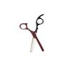 Professional Barber Shear Scissors Red and Black Design view 2