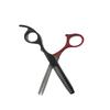 Professional Barber Shear Scissors Red and Black Design view 3