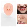 Silicone Piercing Body Model, Simulation 3d Silicone Eyes Ears Nose Mouth Tongue Navel Model 2 Sets of Display Stand Set, Body Piercing Practice Model(Light Skin Color) view 2