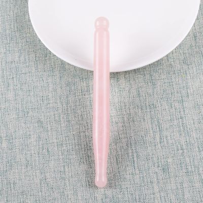 1 Pcs Gua Sha Tool Natural Rose Quartz Skin,120x12 Mm