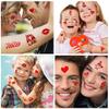 12 Sheets Valentine's Heart Temporary Tattoos for Women, Valentine's Day Party Supplies Red Heart Love Lip Cupid Fake Tattoos Valentines Party Favors Stickers Party Games Gifts Decorations view 2
