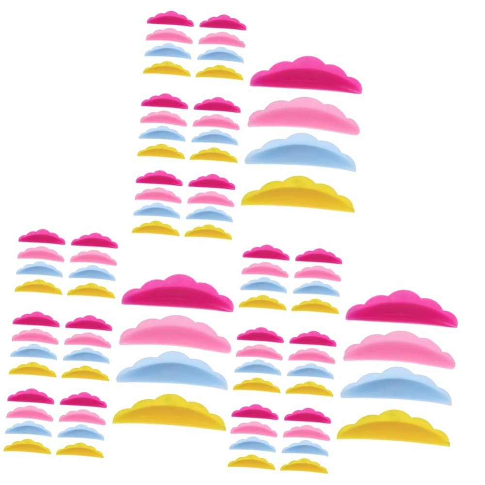 Beaupretty 120pairs Silicone Eyelash Perming Pads Reusable Eyelash Lift Tools for All Eye Shapes Safe Silicone Material for Beauty Salons and Home Use