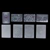 Tgoon Manicure Stamping Plates , Fashionable 4Sets Double Ended Pen Colorful Rhinestones Clear Printing Scraper Nail Stamper Kit for Home for Salon view 4
