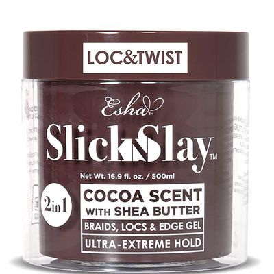 Esha Hair Slick N Slay Braiding Gel, 17 oz - Ultra Extreme Hold, Hydrating & Conditioning, Fast Dry Locking Gel for Locs, Twists, Braids (Cocoa)