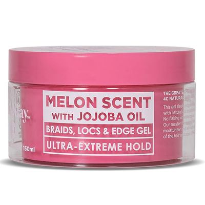 Esha Slick N Slay Braiding Gel: Ultra Hold & Hydrating Gel for Braids, Twists, Locs - Melon Infused, Fast Dry Formula - 5oz