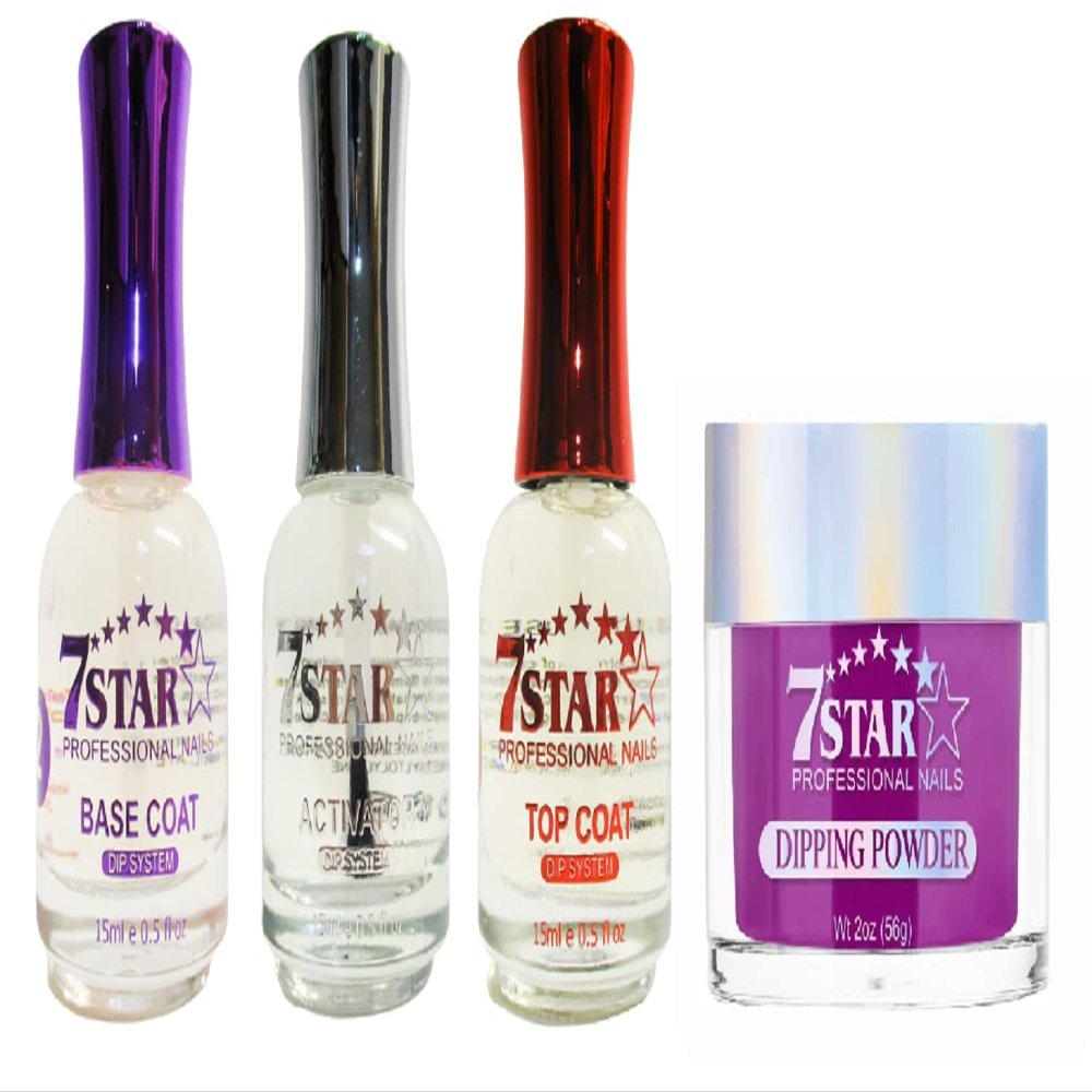 7 Star Nail Dipping System - Liquid Set 2,3,4 (Base, Active, Top + Powder 211)