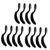 Healifty 3sets Folding Curved Eyebrow Comb Plastic Handle Steel Needle Beauty Tool Lash and Brow Makeup Brush 4pcs*3 view 1